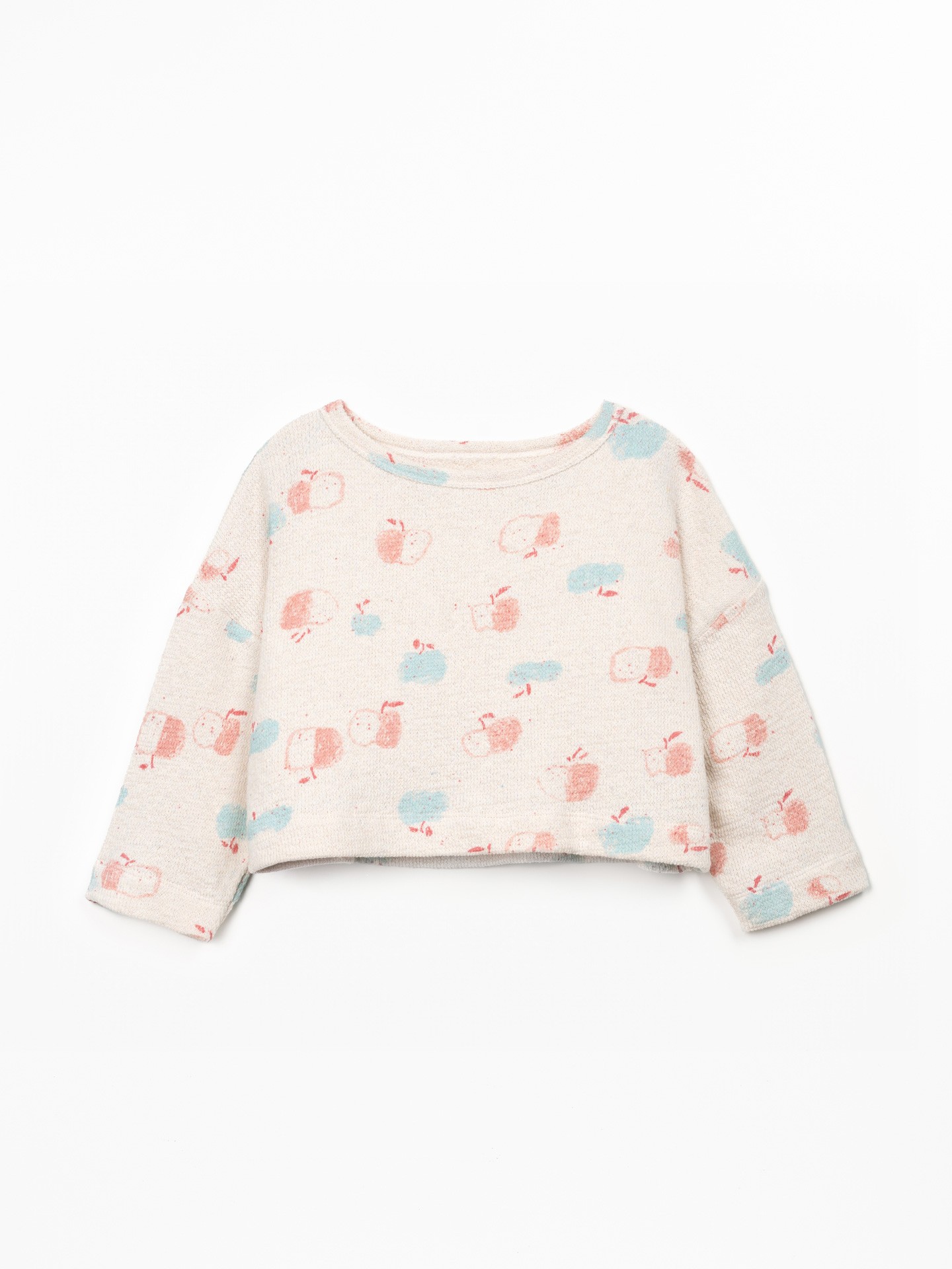 Sweatshirt with wide neckline