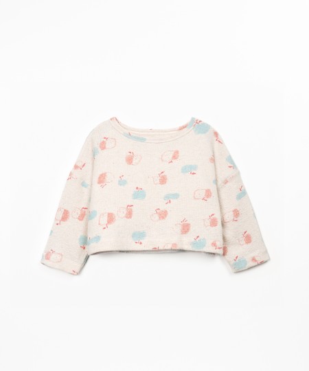 Sweatshirt with wide neckline