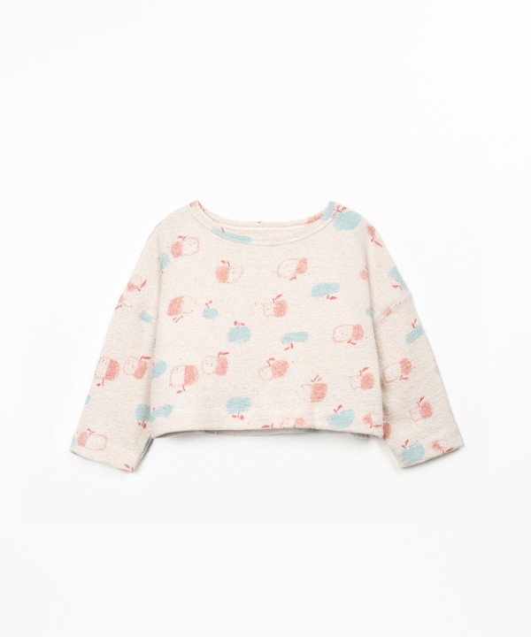 Sweatshirt with wide neckline