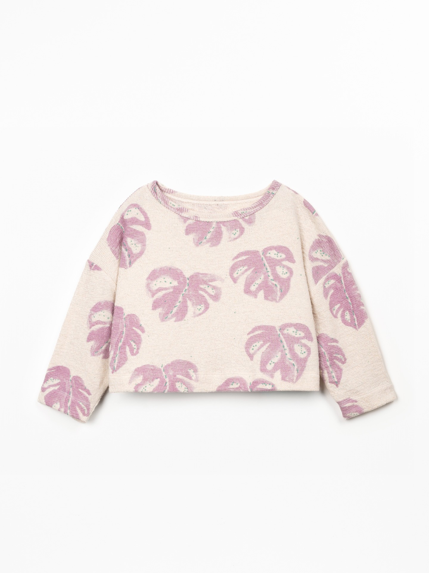 Sweatshirt with wide neckline