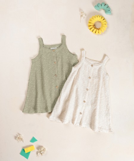 Vestido de malha com efeito crochet