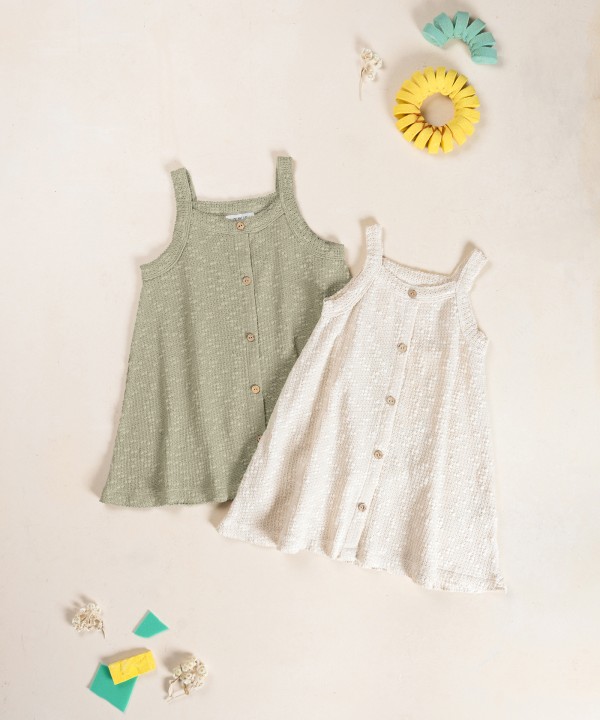 Crochet-effect jersey dress