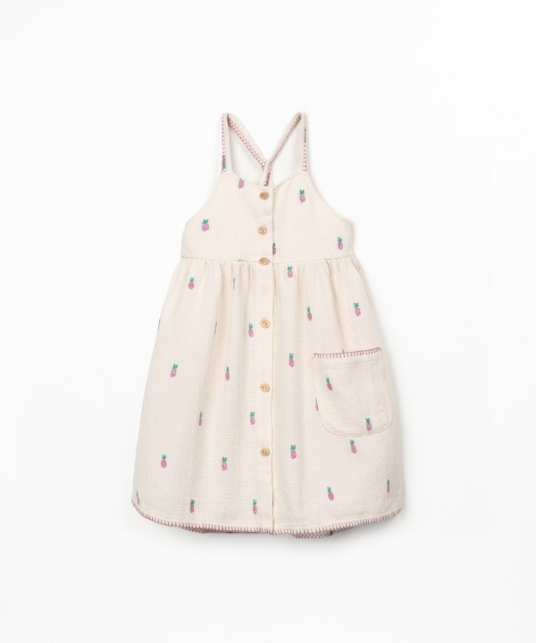 Dress with pineapple print