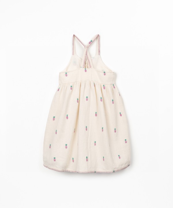 Dress with pineapple print