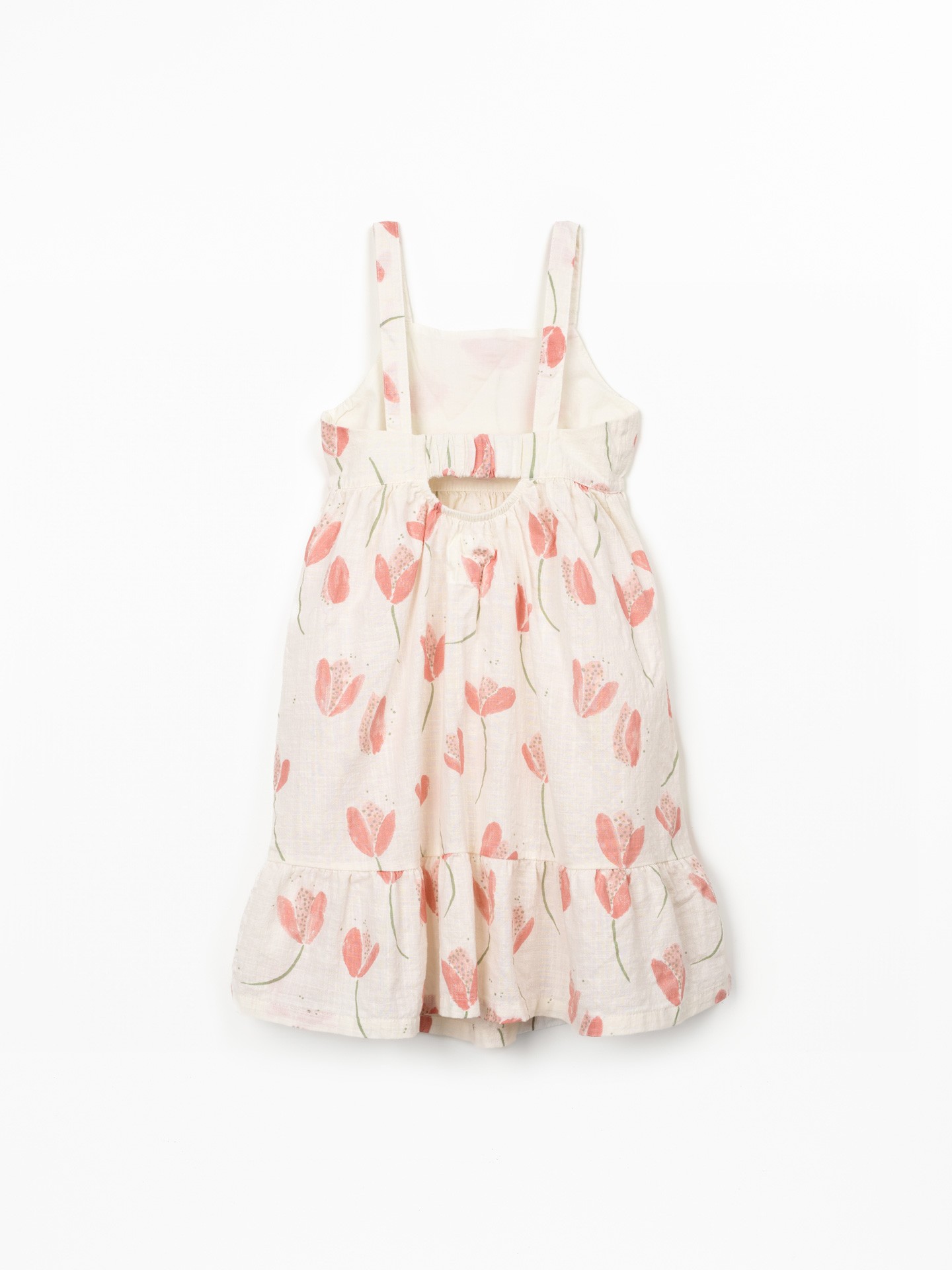 Vestido con estampado de tulipanes