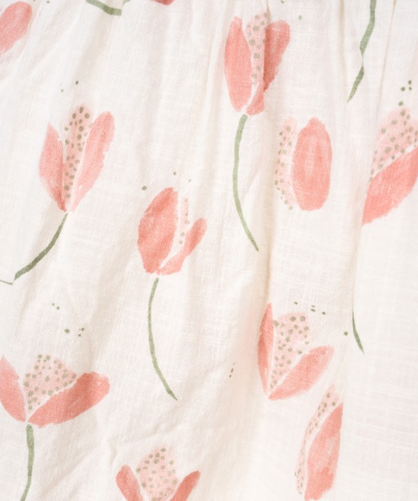 Dress with tulip print