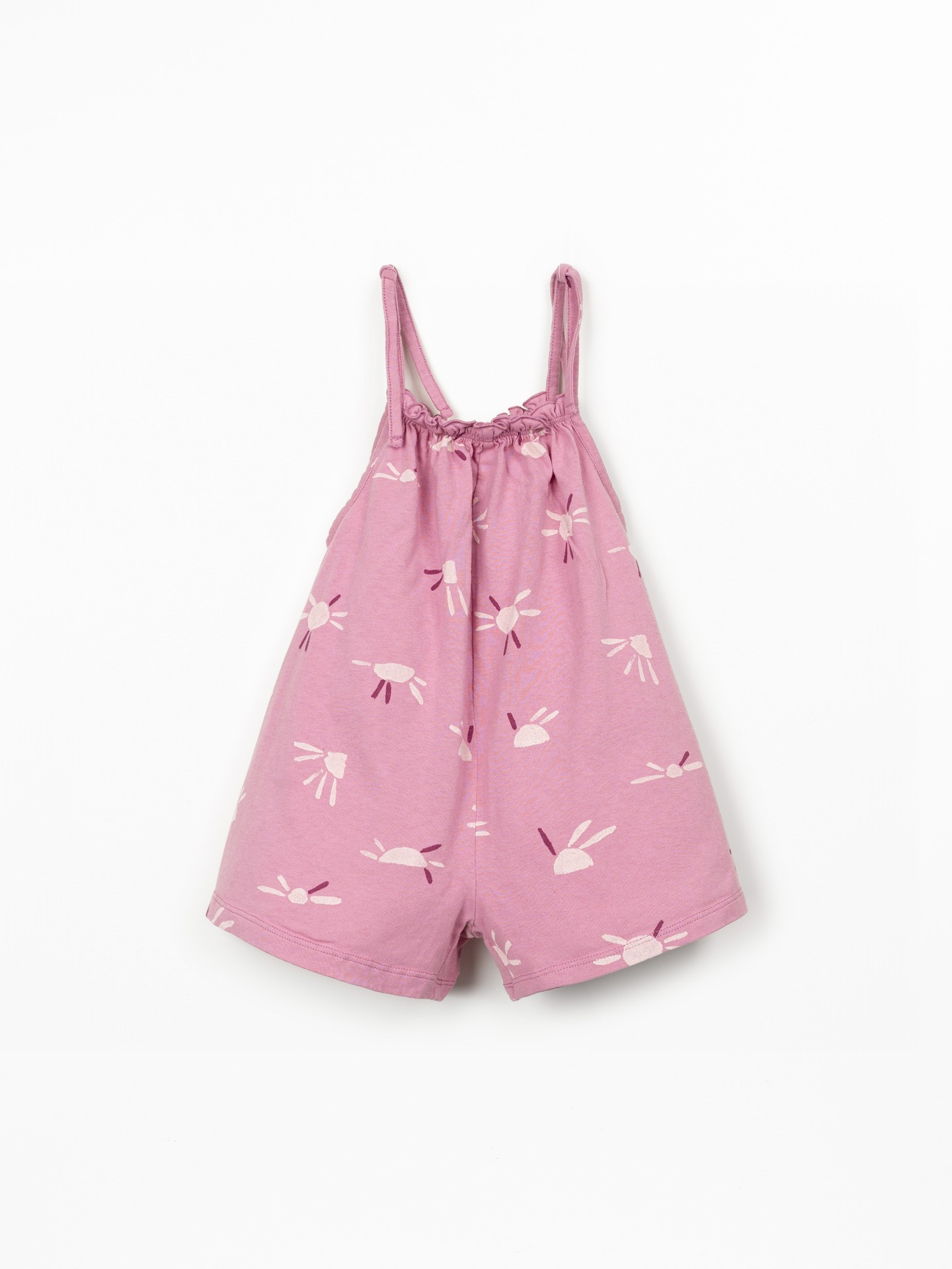 Cotton jersey jumpsuit with print