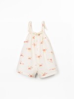 Cotton blend jersey jumpsuit with print