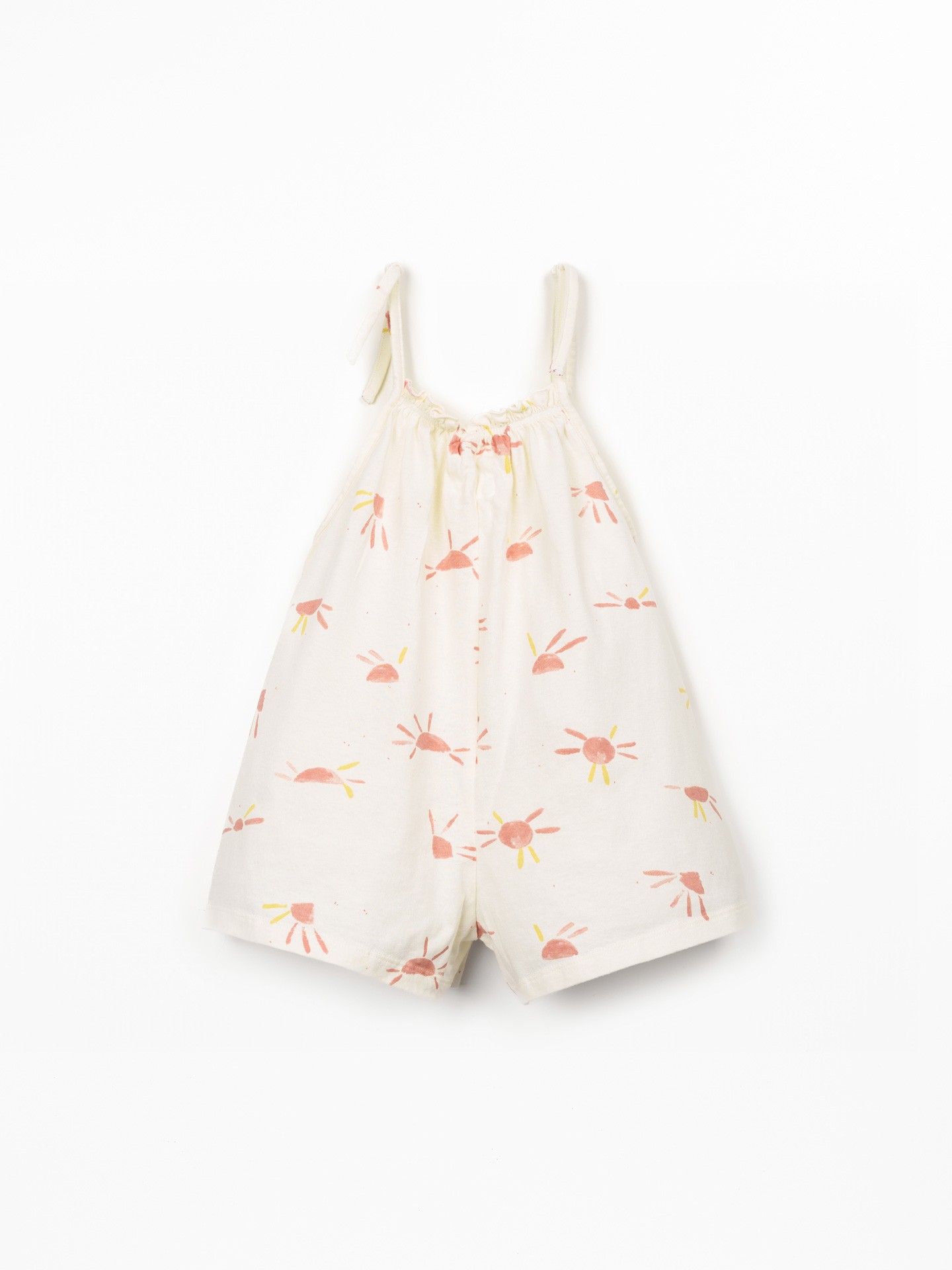 Cotton blend jersey jumpsuit with print