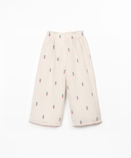 Pantalon en tissu avec imprimé d?ananas