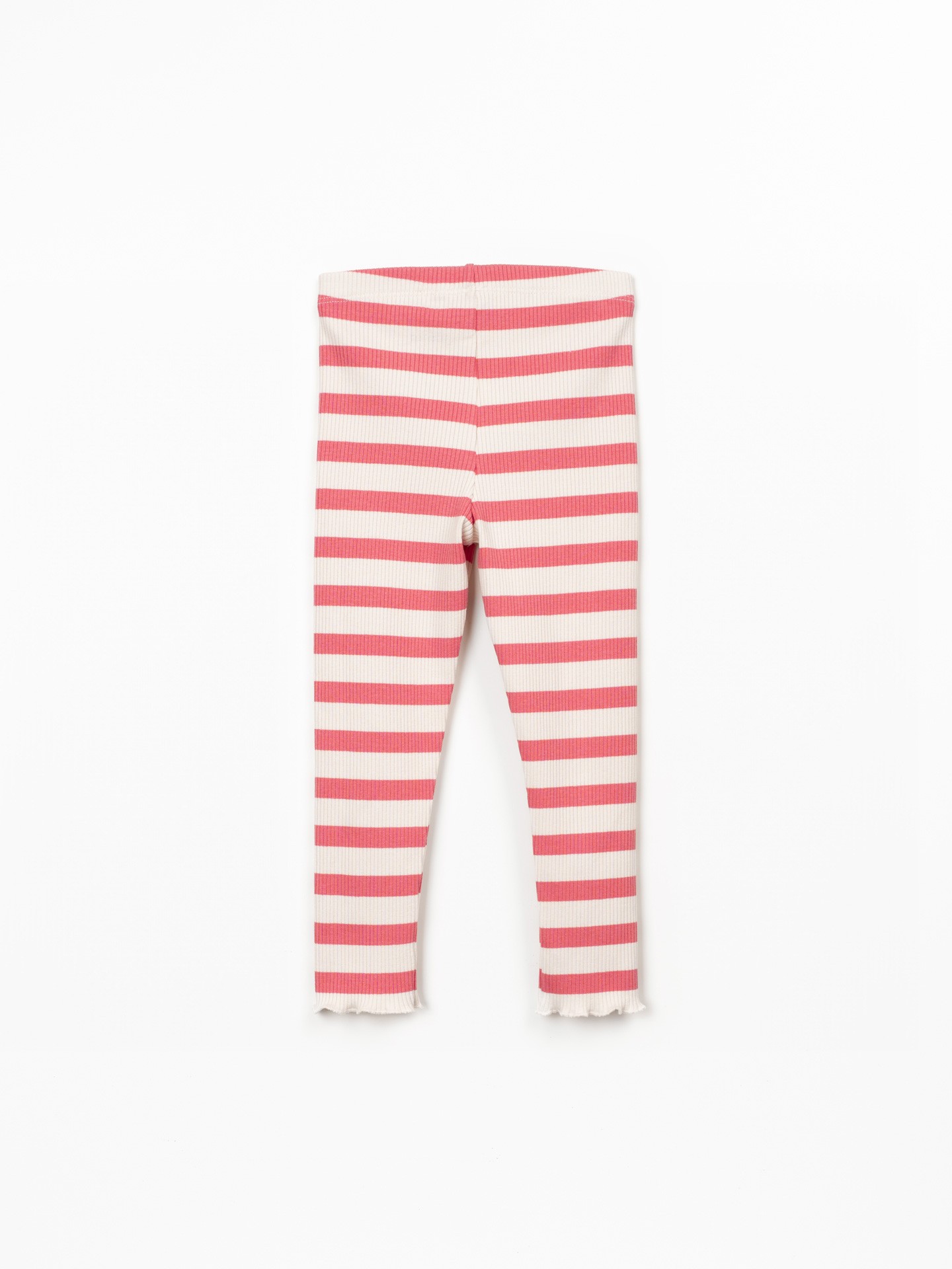 Striped leggings in cotton and modal blend