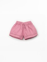 Linen shorts with elastic waistband