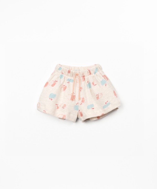 Apple print shorts