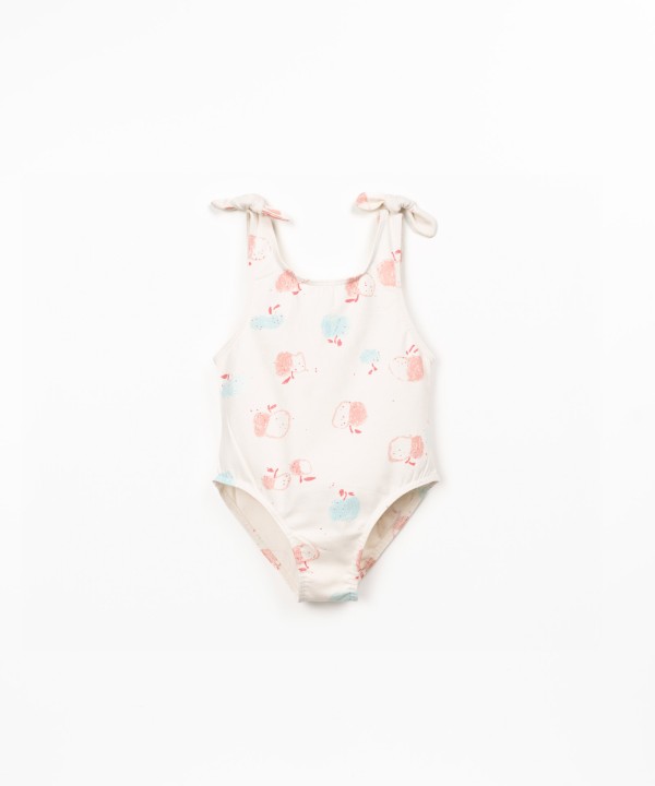 Printed swimsuit in organic cotton