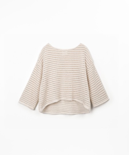 Camisola de malha com algodão reciclado