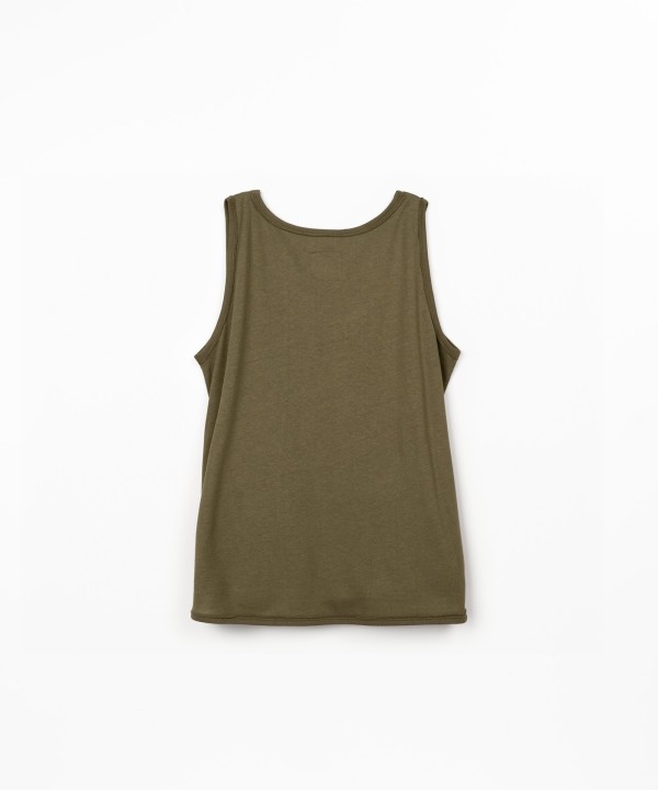 Jersey top in organic cotton and linen