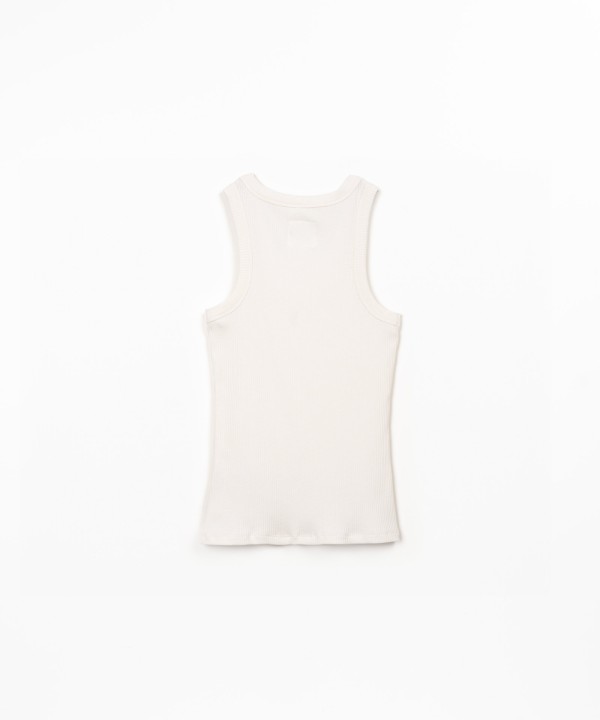 Sleeveless top in ribbed jersey