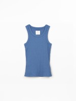 Sleeveless top in ribbed jersey