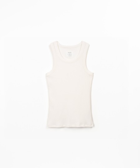 Top sans manches en jersey côtelé