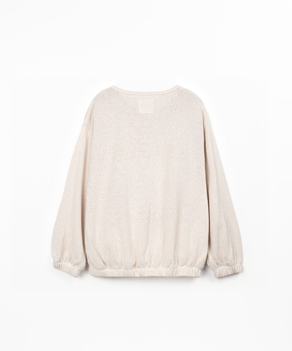 Knit jacket with coconut buttons