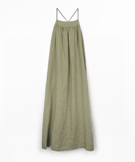 Vestido comprido em linho