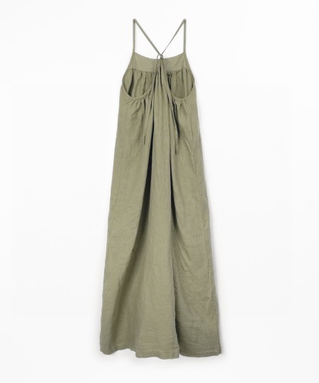 Vestido comprido em linho