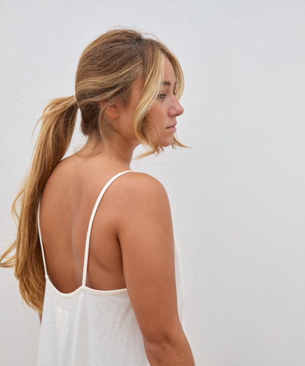 Jersey jumpsuit in organic and recycled cotton