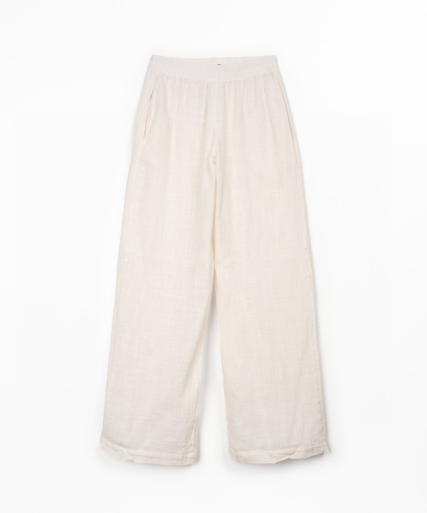 Jersey trousers in organic cotton and linen