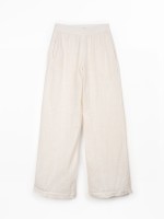 Jersey trousers in organic cotton and linen