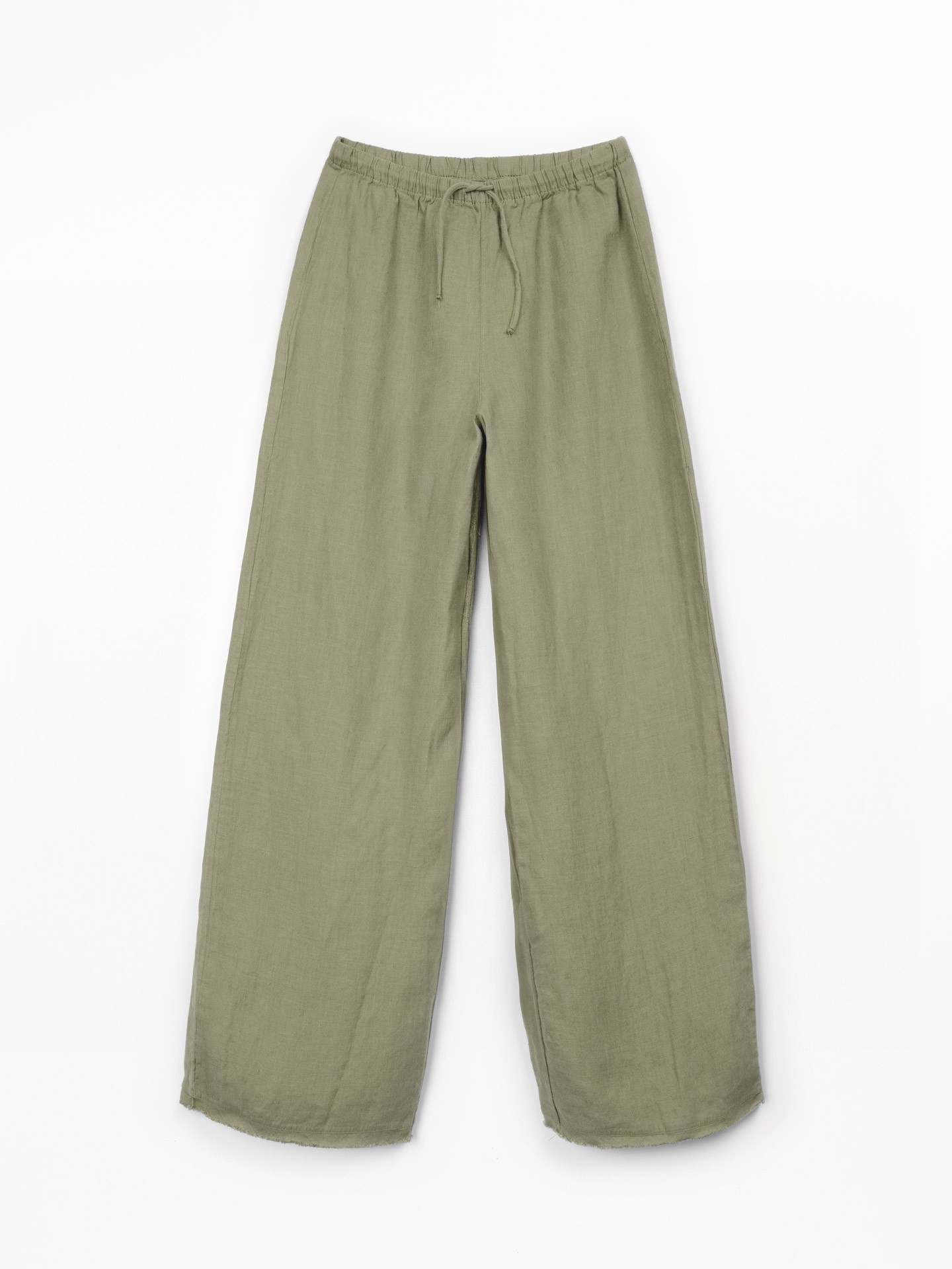 Pantalón de lino con cinturón ajustable