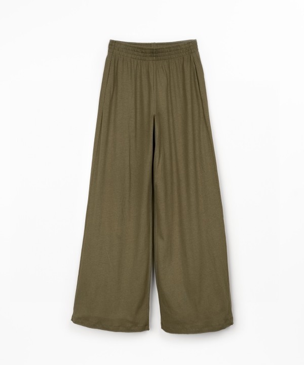 Jersey trousers in organic cotton and linen
