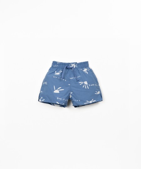 Sun print swim shorts