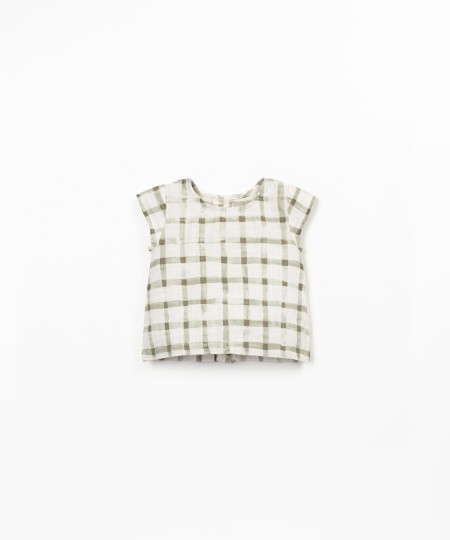 Blusa con estampado de cuadros