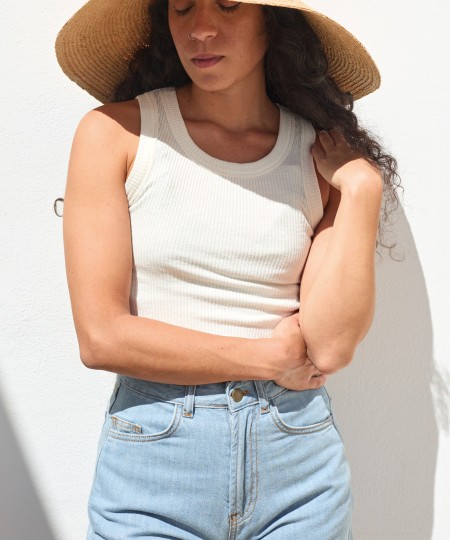 Pantalones cortos vaqueros de algod�n