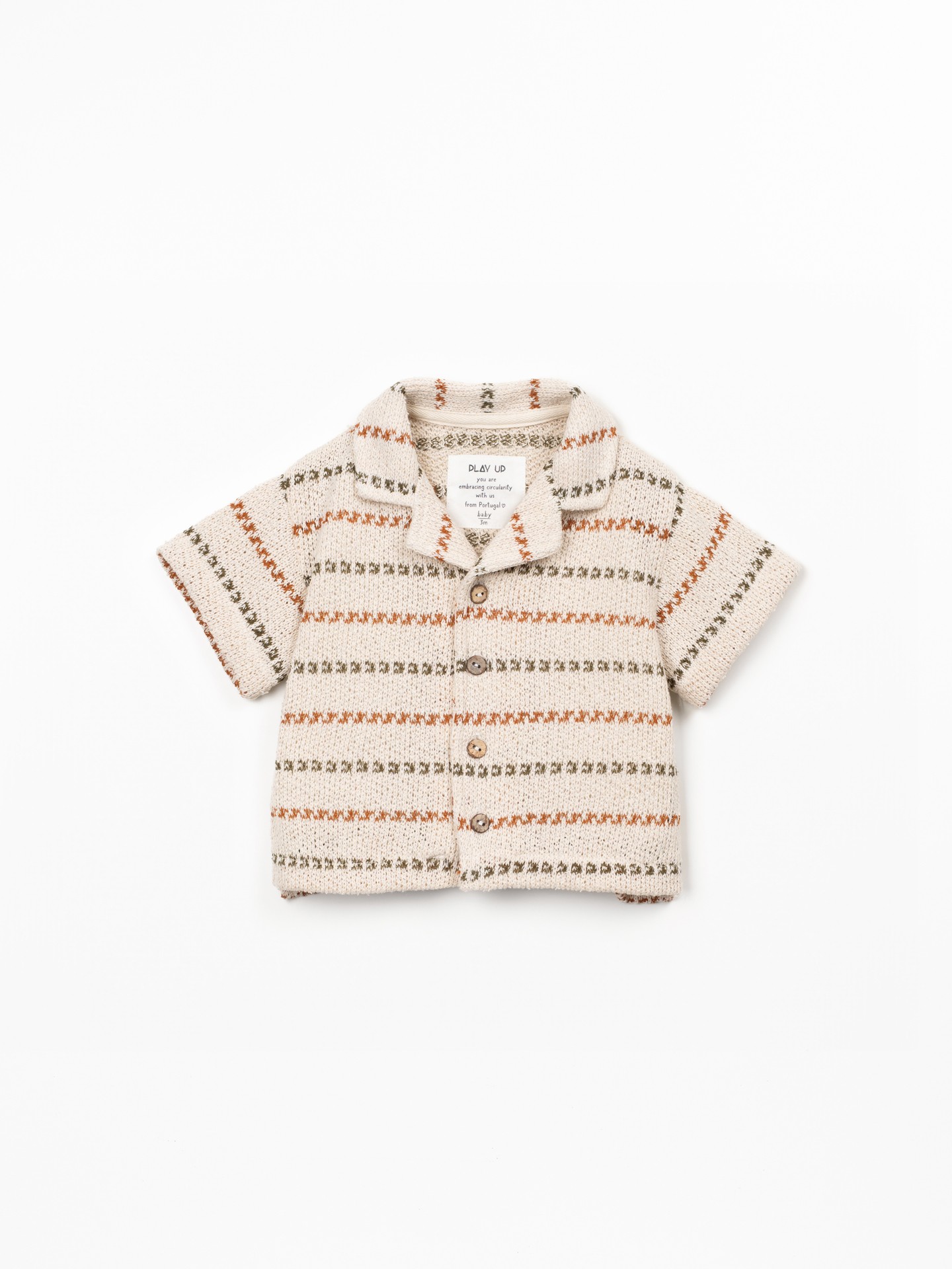 Chemise en maille avec mélange de fibres naturelles et recyclées