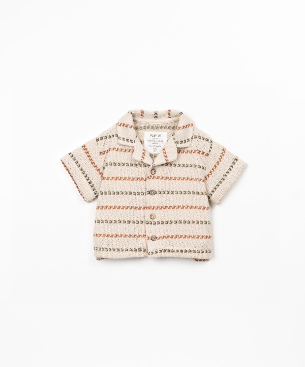 Jersey shirt with a blend of natural and recycled fibers