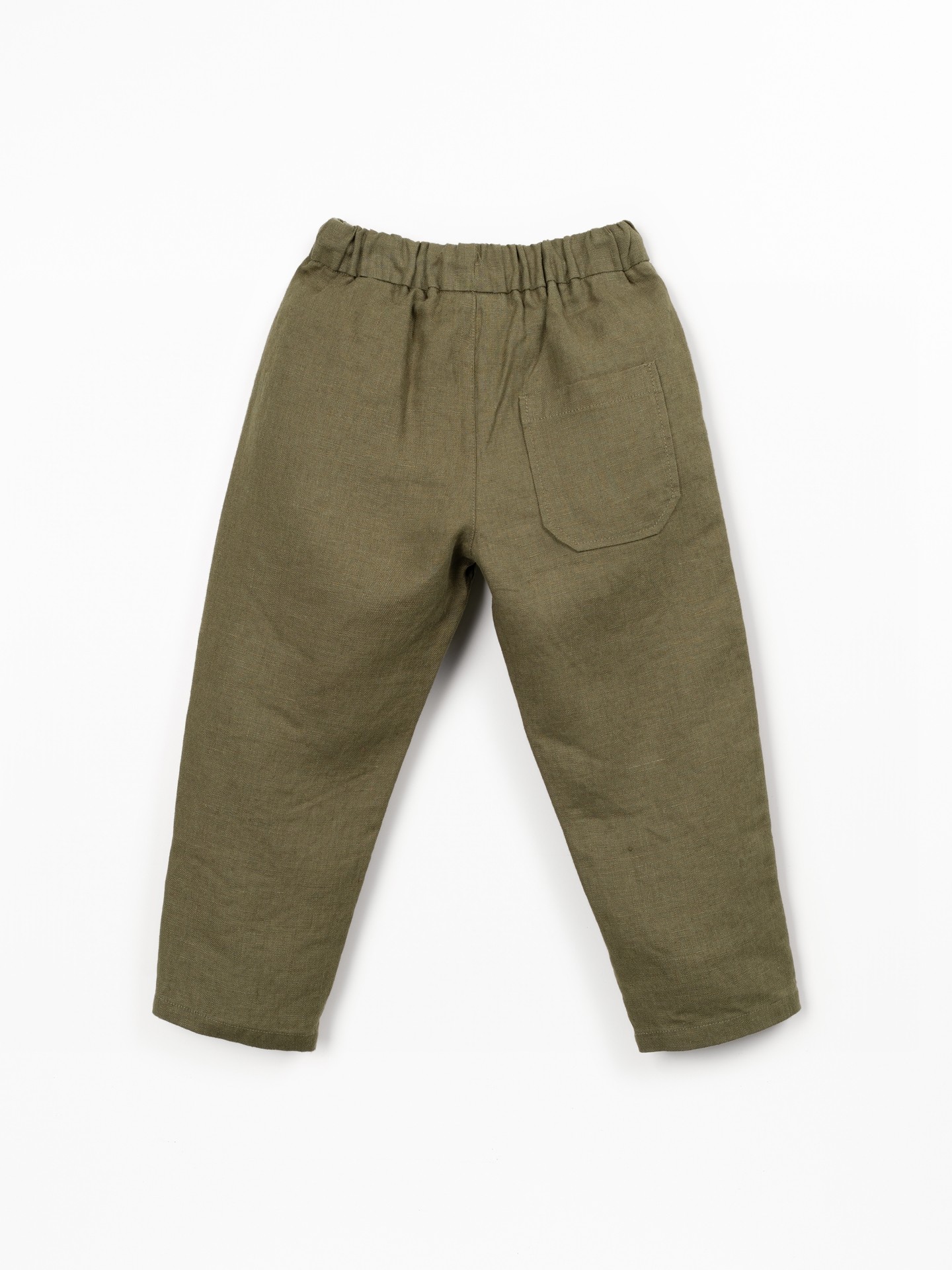 Pantalón de lino con cintura elástica