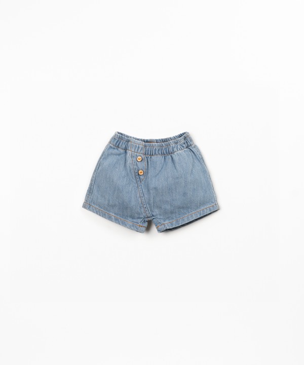 Short en jean en coton