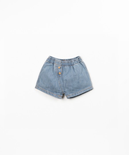 Short en jean en coton