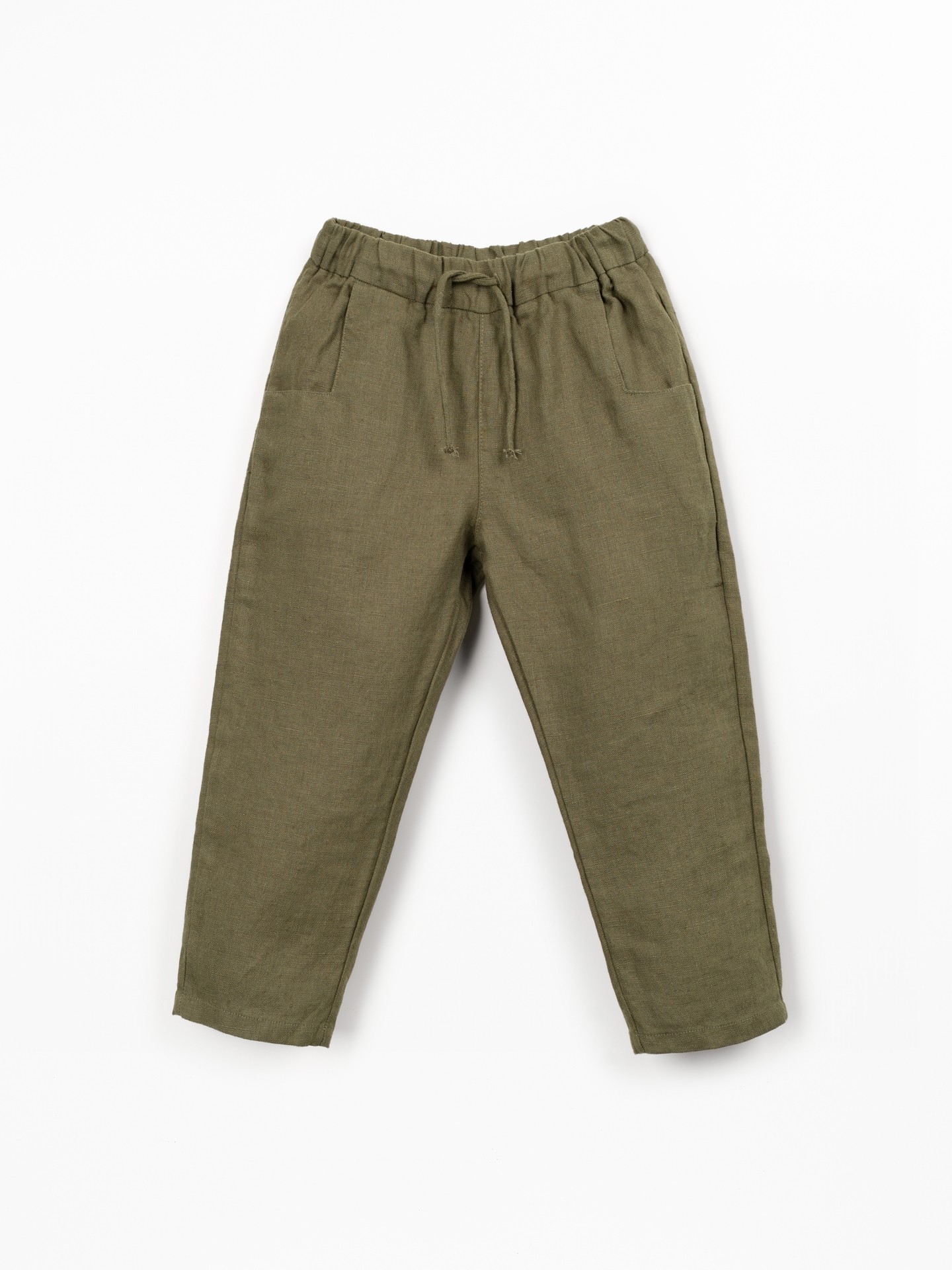 Pantalón de lino con cintura elástica