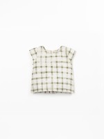 Blusa con estampado de cuadros