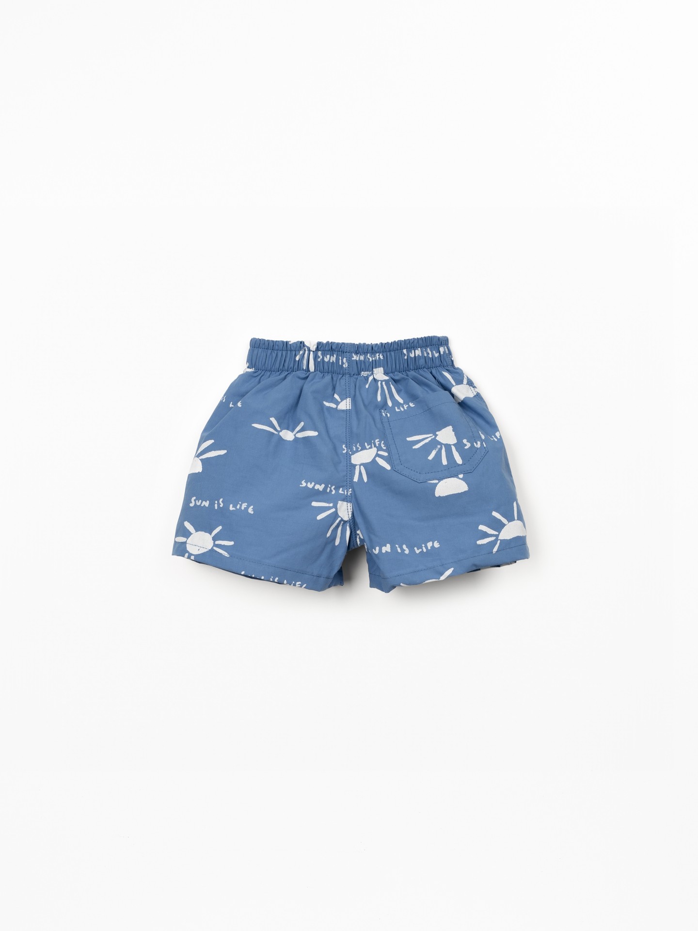 Short de bain imprimé soleil