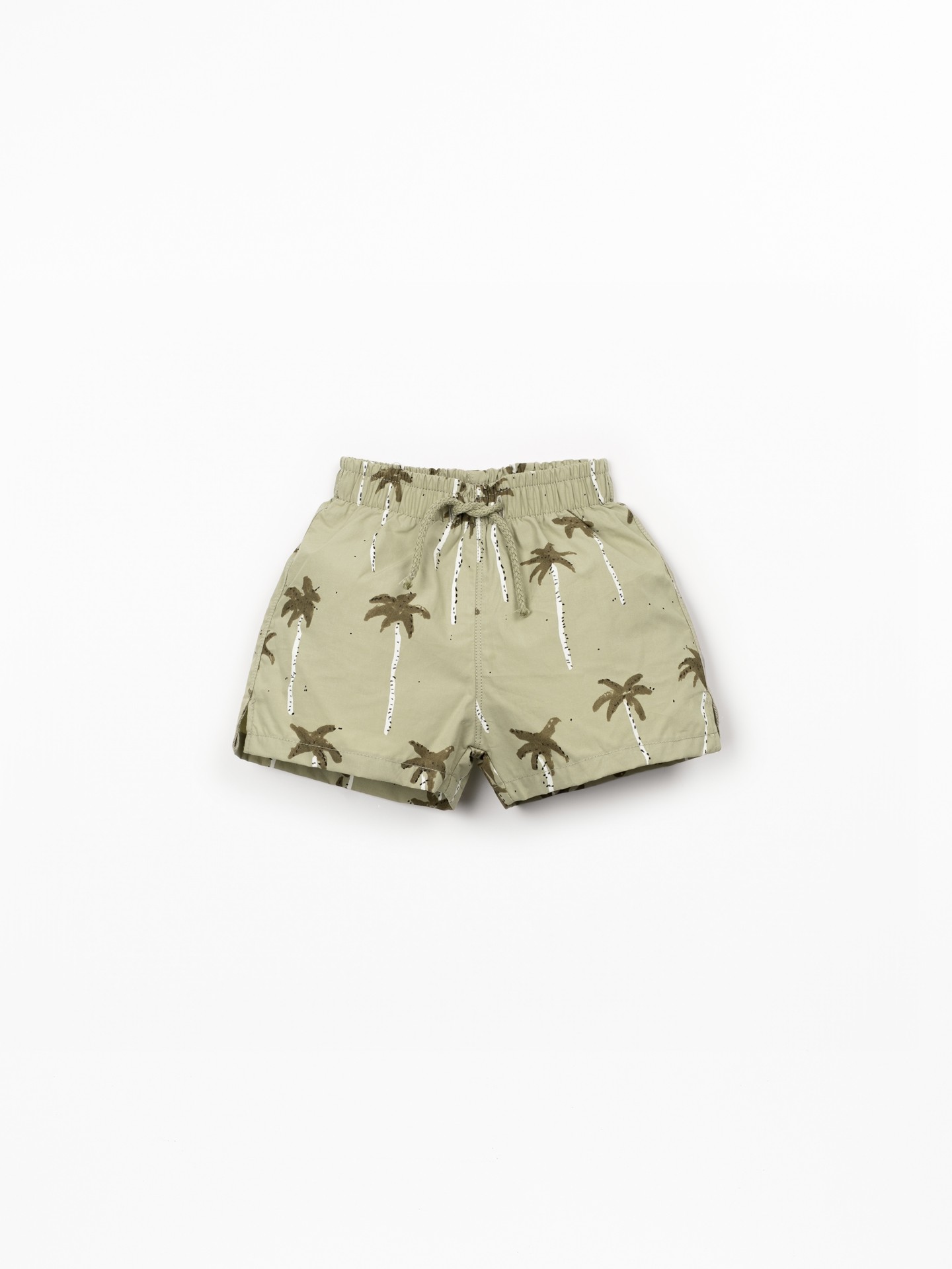 Short de bain à imprimé palmiers