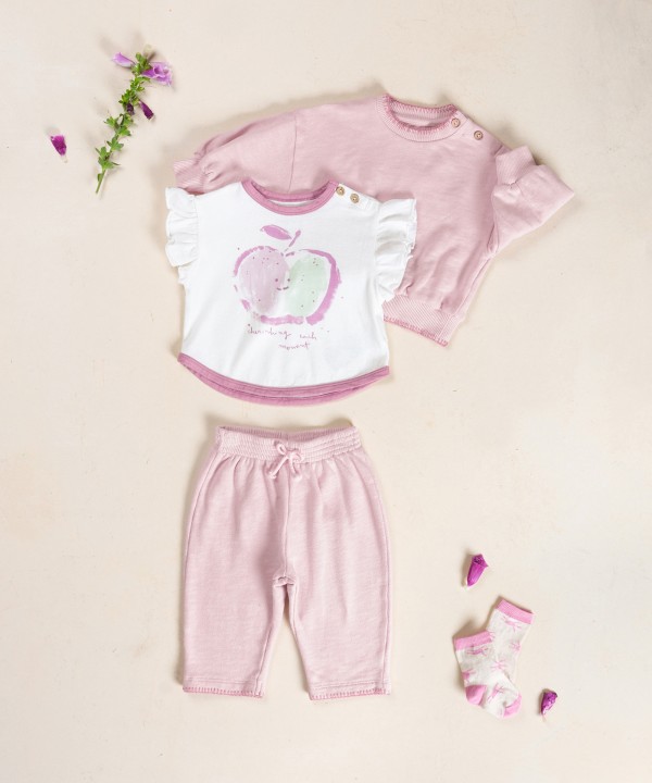 T-shirt avec volants aux manches