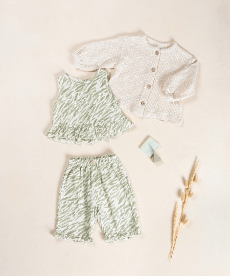 Top de tejido con estampado