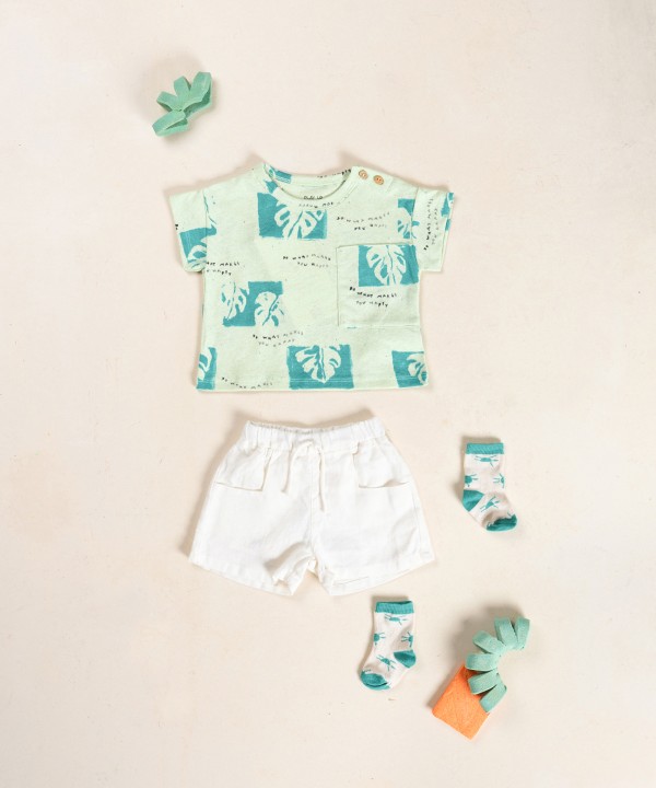 Short en maille en coton biologique