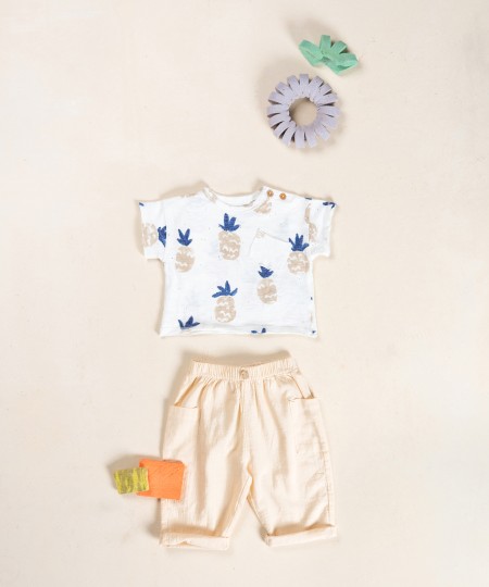 Pantalon en tissu de coton biologique