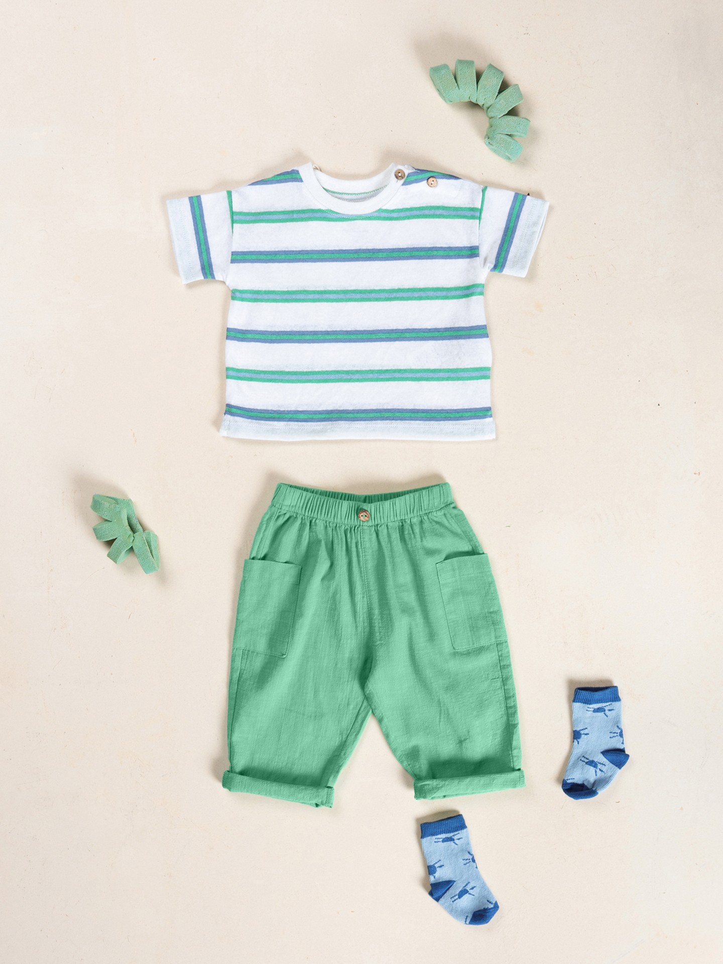 Organic cotton fabric trousers