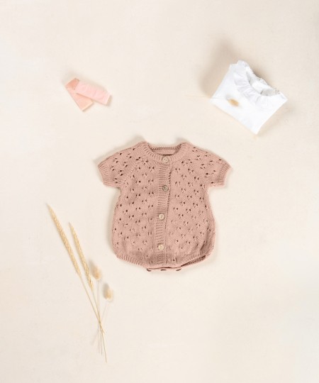 Tutina tricot in misto cotone e cotone riciclato