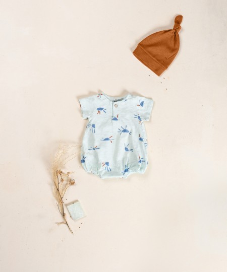 Pelele estampado de algodón orgánico